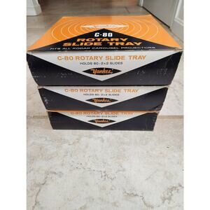 Yankee Kodak Carousel 80 Slide Rotary Slide Tray w/boxes LOT OF 3